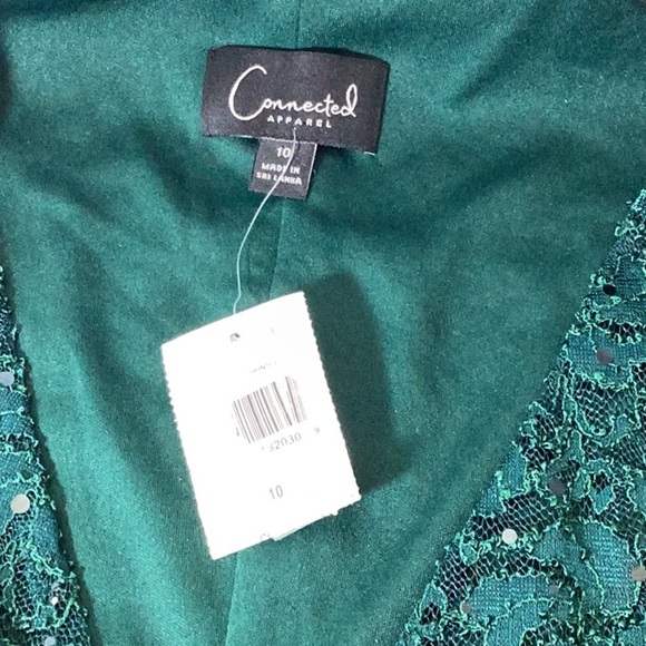 Connected
Women's Sequin-Lace 3/4-Sleeve Faux-Wrap Dress - Picture 10 of 10